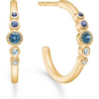 Mads Z Blue Poetry ørestikker i 14 kt. guld med London Blue Topas
