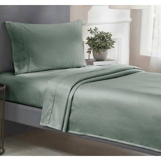 Californiens design den bl?d 100% bomuldsark Twin XL Sheets Set 3 stykker 400 tr?dt?lling Sateen sovesal og voksne Deep Pocket Sheets Cooling She