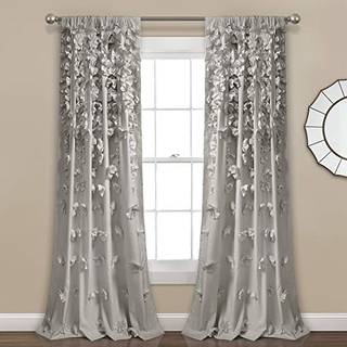 Frodig indretning Riley Window Curtain Panel - Charmerende håndlavede bueoplysninger - Elegant lysfiltrering Enkelt gardin til stue spisestue ell