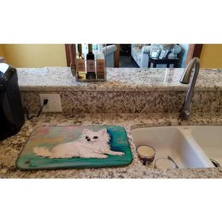 """" Caroline's Treasures MH1057DDM Chihuahua Queen Mother Dish-Drying-Mats 14x21 Multicolor """"