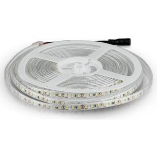 V-Tac 7,2W/m stænktæt LED strip - 5m, 120 LED pr. meter - Kulør : Varm