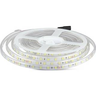 V-Tac 9W/m stænktæt LED strip - 5m, IP65, 24V, 60 LED pr. meter - Kulør : Neutral