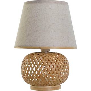 Bordlampe DKD Home Decor Brun Natur Bambus 50 W 220 V 24 x 24 x 34 cm
