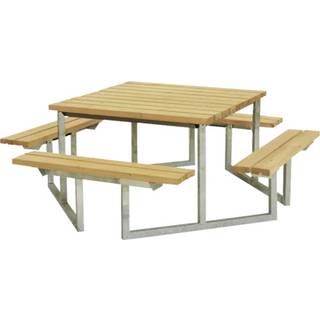 PLUS Twist bord/bænkesæt, ThermoWood®, gyldenbrun/fyr - 204 cm