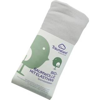 Träumeland Fitted Sheet Organic Cotton with Elastane 40 x 90 cm - Hellgrau