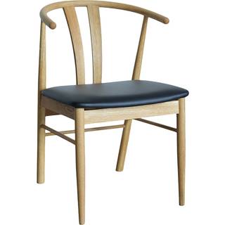 Artenara spisebordsstol, egetræ med PU sæde, natur/sort