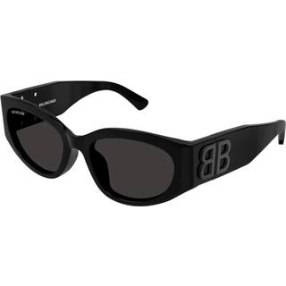 Balenciaga Kvinde BB0324SK 001 Solbriller Acetat Sort Grå Rund