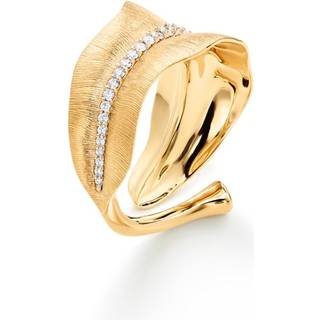 OLE LYNGGAARD COPENHAGEN Leaves 18 kt guld ring med 37 brillanter - Str. 55