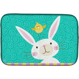 """" Caroline's Treasures Happy Easter Rabbit Dish-Drying-Mats 14 X 21 Multicolor """"