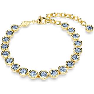 Imber Tennis Armband, Rundschliff, Blau, Goldlegierungsschicht