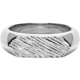 IX Mini Brushed Hexagon Ring Silver