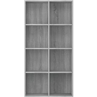 bogreol/skænk 66x30x130 cm konstrueret træ grå sonoma-eg