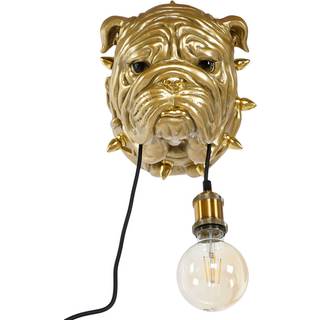Væglampe Home ESPRIT Gylden Harpiks 50 W Moderne Bulldog 220 V 25 x 23 x 29 cm