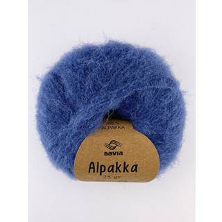 Navia Alpakka 839 Denim Blå Indhold: 100% Alpaca Vægt/Længde: 25 g = ca. 230 meter Anbefalede pinde: 3-5 mm Strikkefasthed: 10 cm = 18-24 masker Vaskes i hånden / Tåler ikke tørretumbling, tørres fladt..