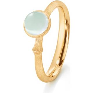 OLE LYNGGAARD COPENHAGEN Lotus 0 Tiny 18 kt. guld ring med hvid månesten - Str. 53
