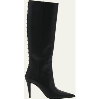 Valentino Garavani Rockstud leather knee-high boots - black - EU 38.5