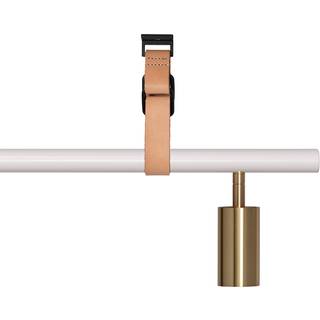 RUBN Long John Pendel 4 Spots (140 cm) White/Brass Natural leather