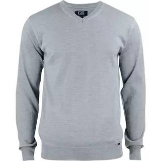 Cutter & Buck 355430 Everett V-neck Men Grey Melange M