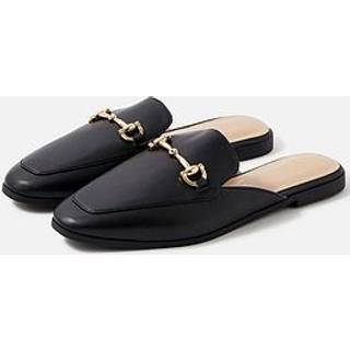 Accessorize Accessorize Black Backless Metal Bar Loafers
