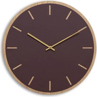 Hemverk Vægur Burgundy Lys Eg Gold Ø38 cm