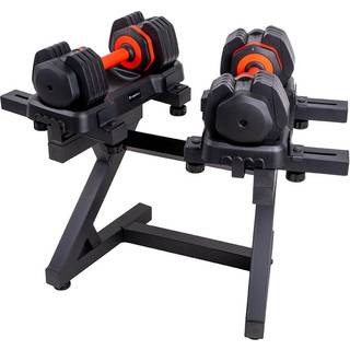 Justerbare håndvægte med stativ Durabell, 2 x 6,5 - 24,5 kg, inSPORTline
