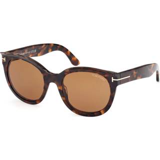 TOM FORD Kvinde FT1114 TAMARA-02 52E Solbriller Acetat Havana Brun Cat Eye Normal