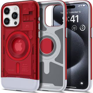 Spigen Classic C1 MagFit (iPhone 15 Pro) - RØd