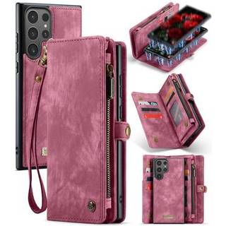 Samsung Galaxy S24 Ultra Caseme 008 2-i-1 Multifunktionel Pung - Rød