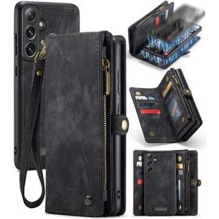 Samsung Galaxy S24 Caseme 008 2-i-1 Multifunktionel Pung - Sort