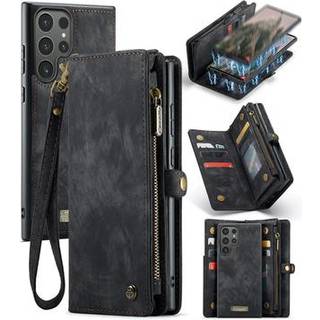 Samsung Galaxy S24 Ultra Caseme 008 2-i-1 Multifunktionel Pung - Sort