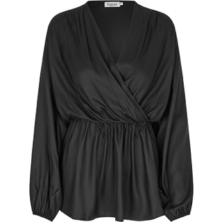 Mara bluse i sort viskose -09 - M/42-44