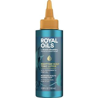 Hoved & skuldre Royal Oils Curly Hair Product Nighttime Scalp Tonic Lotion med pebermynte og hampolie sulfat fri 3,4 fl oz