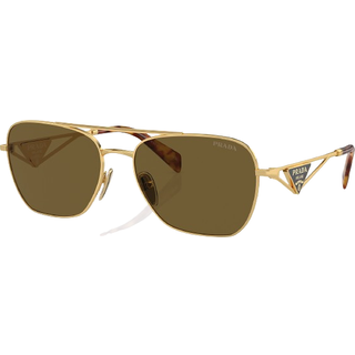 Prada Kvinde PR A50S 5AK01T Solbriller Metal Guld Brun Pillow Normal