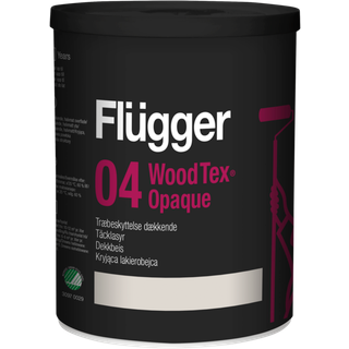 Svanemærket Flügger 04 Wood Tex - Allround Vandig Træbeskyttelse 0,7 L Hvid