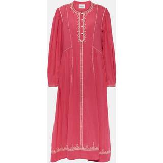 Marant Etoile Pippa embroidered cotton midi dress - pink - XS