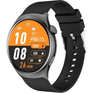 QX10 1,43 AMOLED-skærm Bluetooth-opkald Sundhedsovervågning Smart Watch - Sort