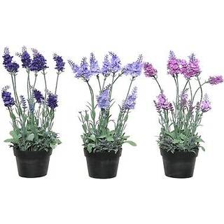 Lavendel - Salvie mørk lilla i potte - Kunstig - 38 cm
