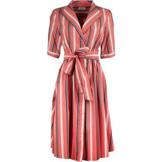 Stenströms Sofia Lyserød stribet slå om-kjole | Dame |Kjoler | Feminine | Størrelse: XXL | Lyserød | Striped | Kort Ærme
