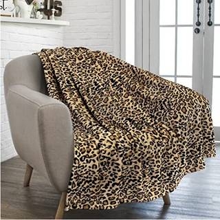 Pavilia cheetah fleece kast filt | Cheetah Leopard Animal Print Flanell Filt för dubbelsäng | Mjuk sammet Lätt mikrofiberfilt för säng soffa | 60