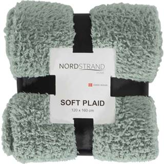 Plaid i teddy fleece - 120x160 cm - Støvet grøn - Blødt tæppe fra Nordstrand