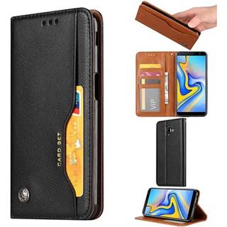 Kort Sæt Series Samsung Galaxy J6+ Flip Cover med Pung - Sort