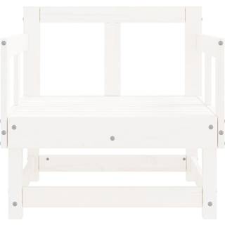 Loungesæt Til Haven 3 Dele Massivt Douglasgran - Fyrretræ hvid / Lænestol (2 stk.)