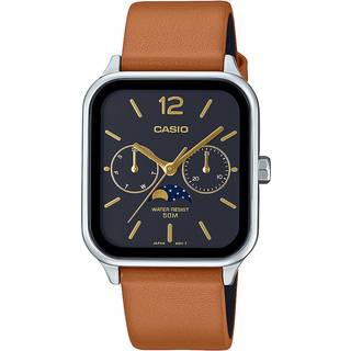 Casio MTP-M305L-1AVER Herrenuhr Multifunktion mit Lederband Braun