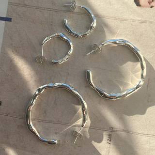 Sistie2ND Gabi X Sistie2ND Hoops Large Steel 38 mm