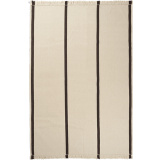 Ferm Living Calm kelim tæppe Off-white, Coffee, 200x300 cm