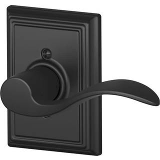 Schlage Accent Lever med Addison trim ikke -drejelås i mat sort - højrehåndet - F170 ACC 622 Tilføj RH