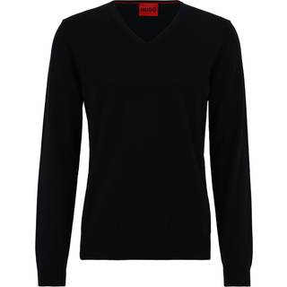 Sweater i ny uld med regular fit og V-hals
