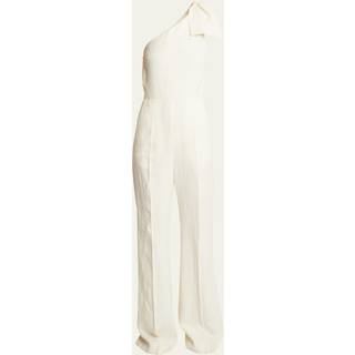 ChloÃ© One-shoulder linen jumpsuit - white - XS