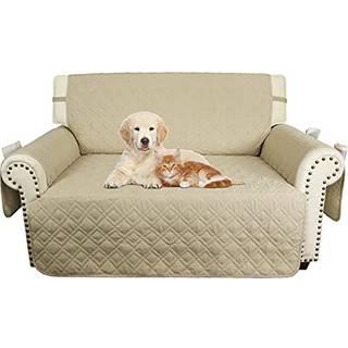 RBSC Home Sofa Cover vandtæt sofa slipcovers til lædersofaer beskytter fra hunde 46 tommer beige