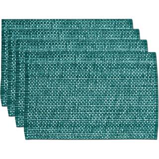 Sweet Home Collection 100% Cotton Placemats til spisestue Rektangel To tone V?vet stof 13 """" X 19 """" Soft holdbart bordm?tte s?t p? 4 turkis